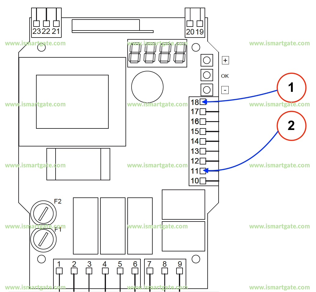 Wiring diagram for DEA 203RR-Control Panel-